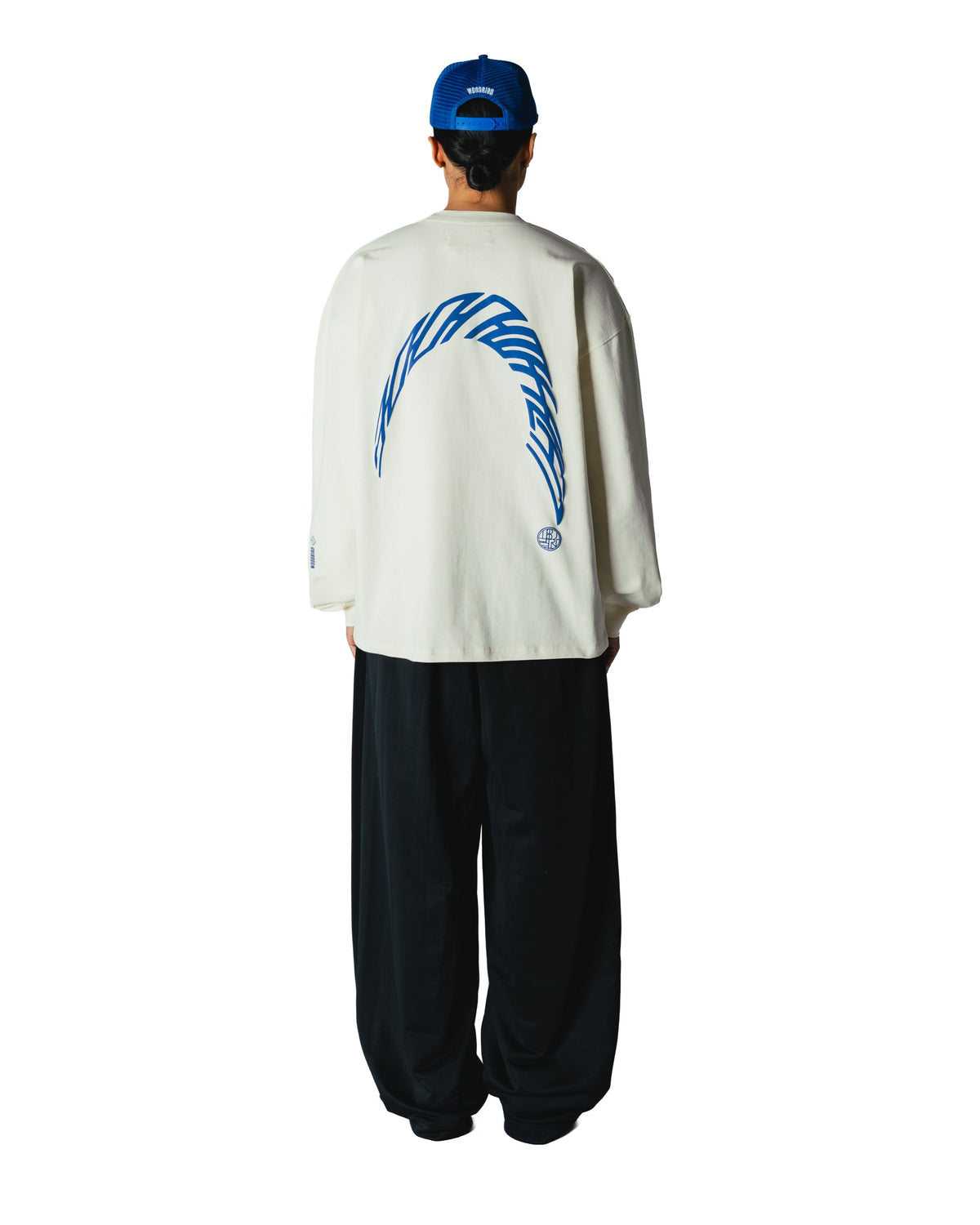 Woodbird Beam Ls Warp Tee Wit Heren