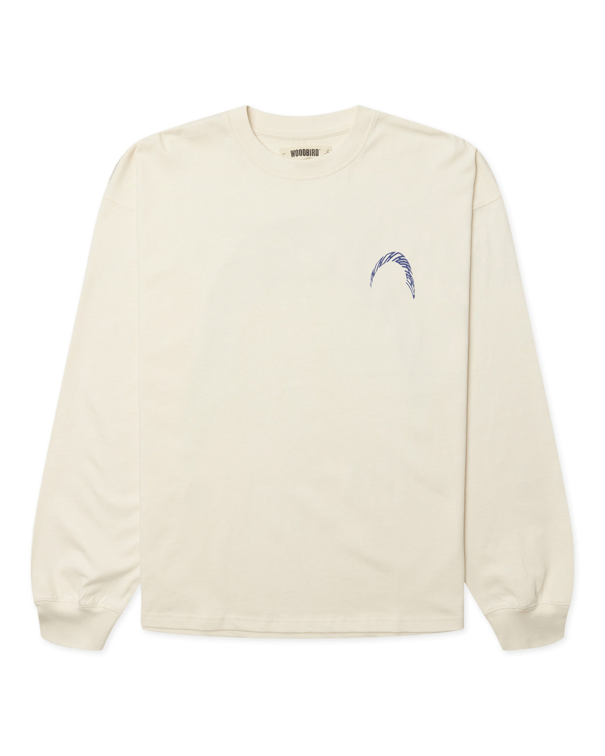 Woodbird Beam Ls Warp Tee Wit Heren