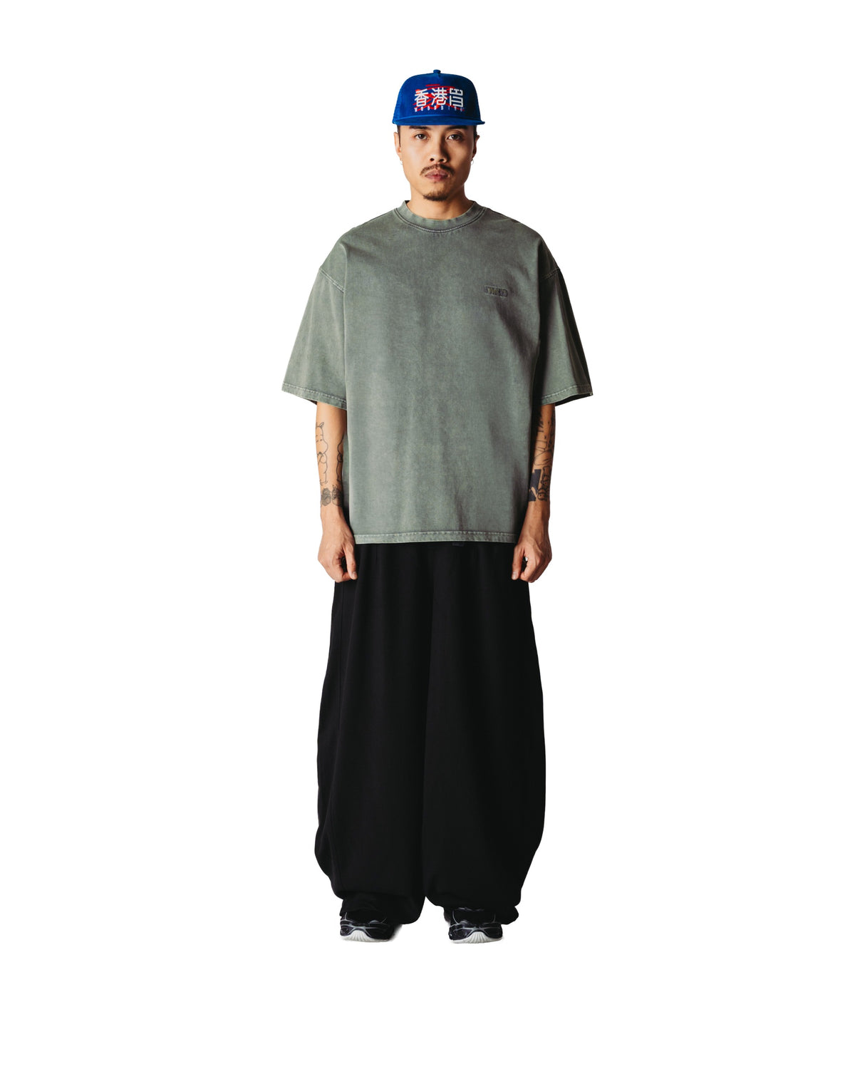 Woodbird Beam Tinted Tee Groen Heren