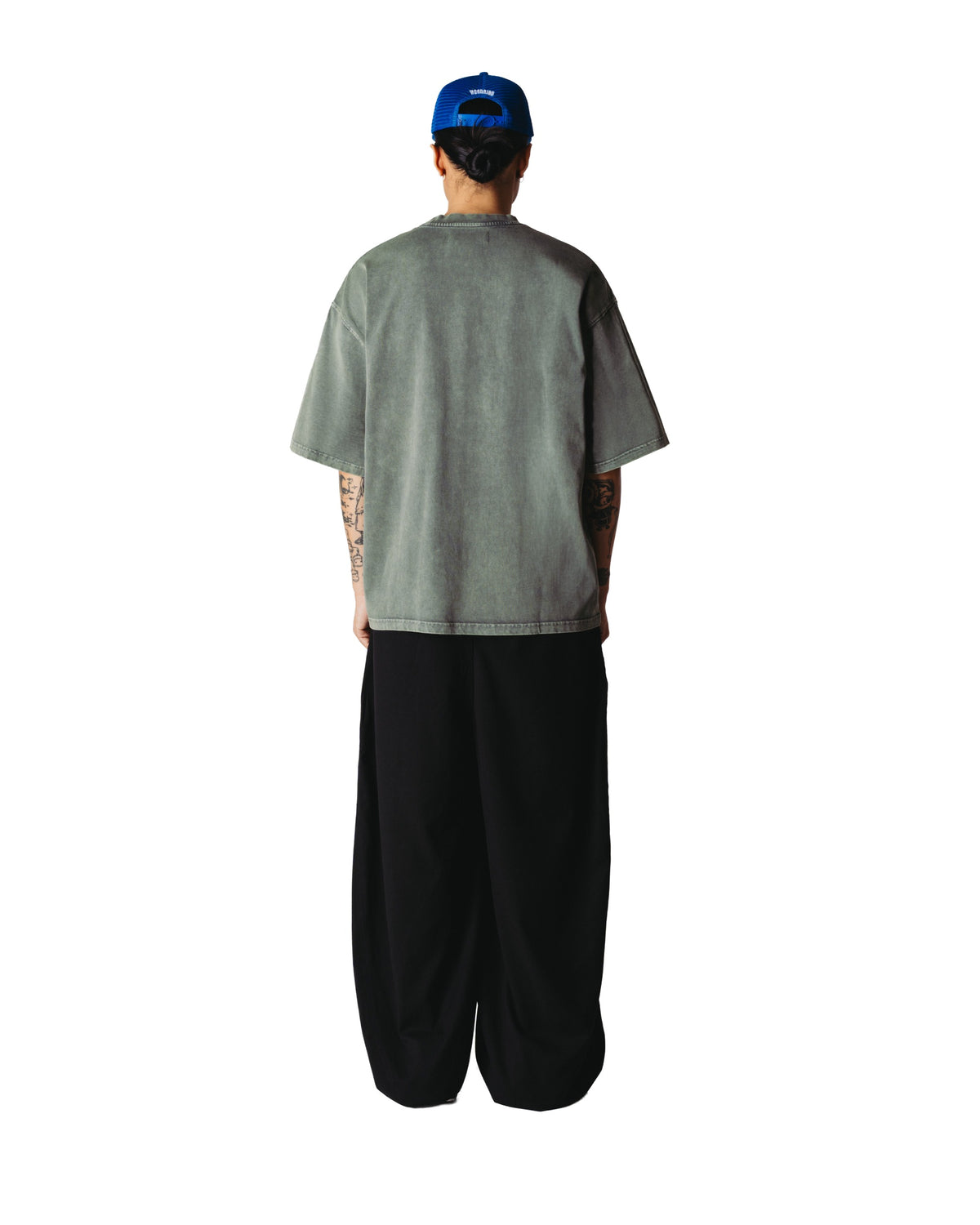 Woodbird Beam Tinted Tee Groen Heren