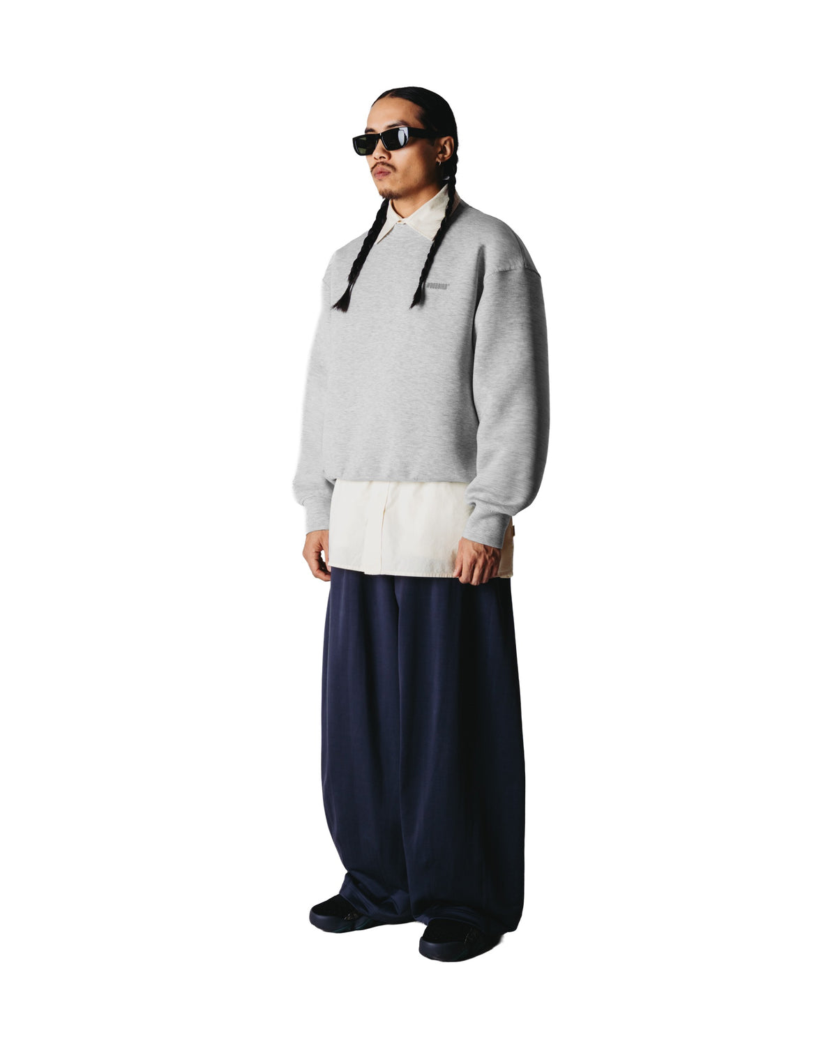 Woodbird Fuko Scuba Crew Lichtgrijs Heren