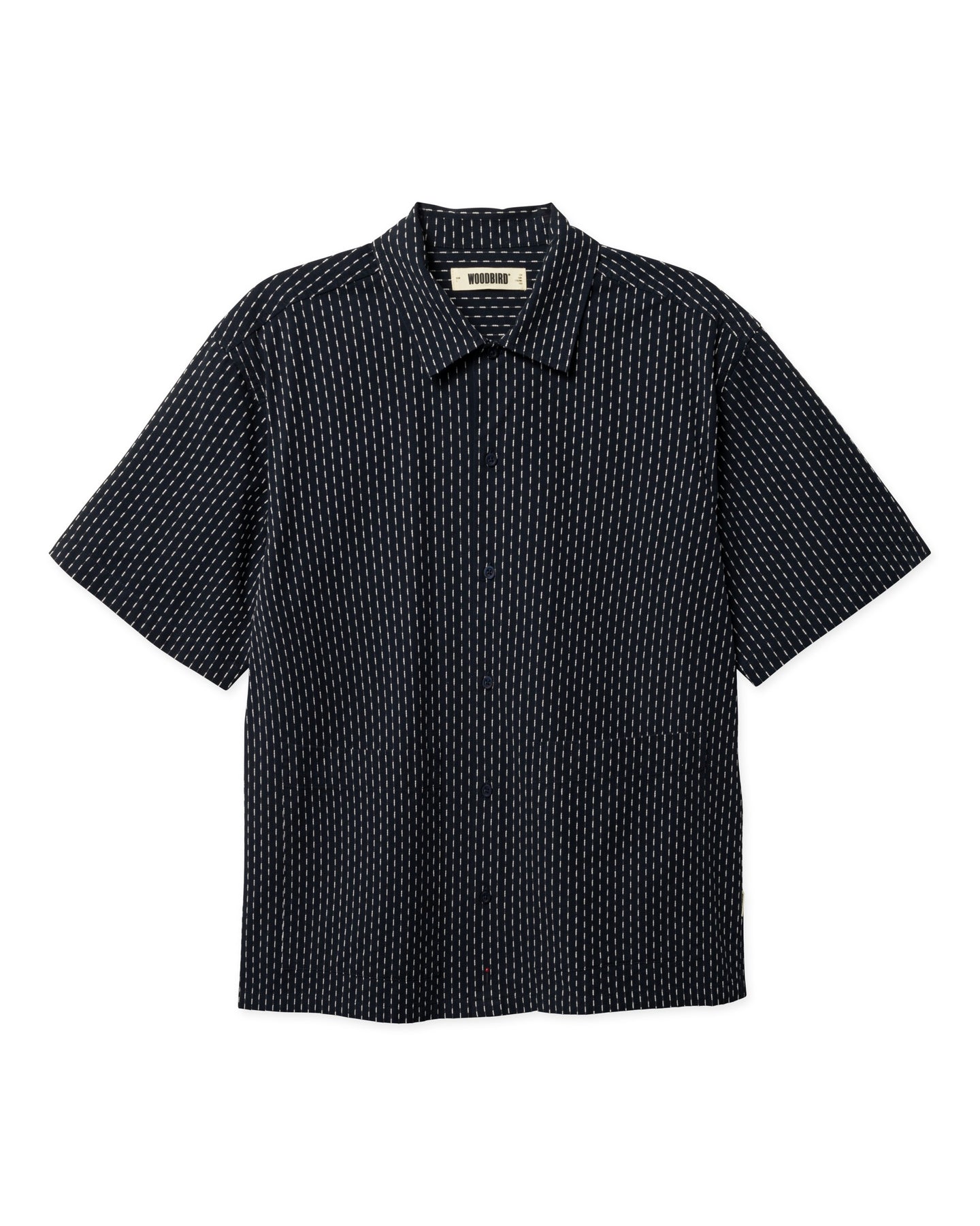 Woodbird Wang Shiko Shirt Donkerblauw Heren