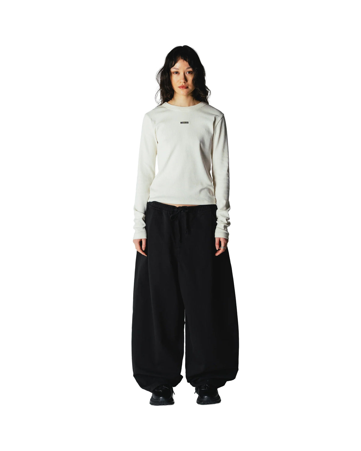 Woodbird Xao Ls Base Tee Wit Dames