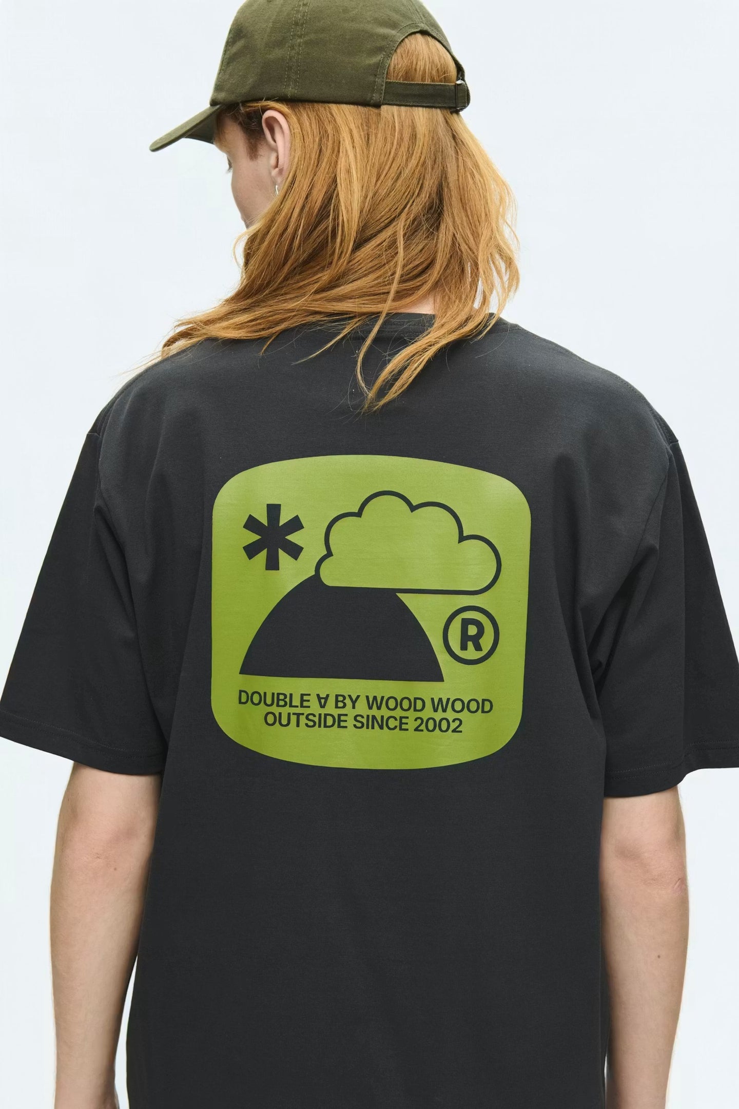 WoodWood Ace Outsider Tee Donkergrijs Heren