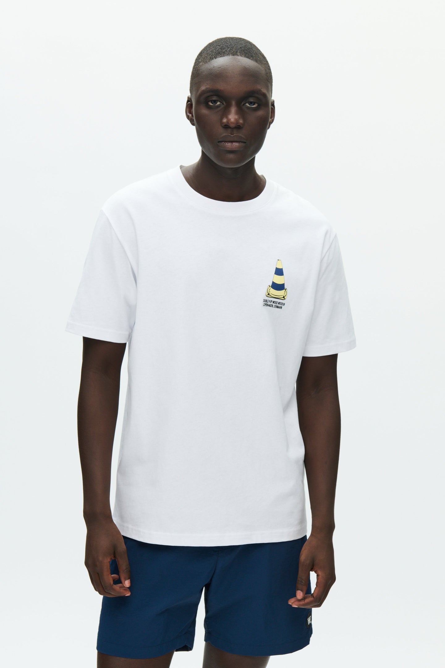 WoodWood Ace Tee Cone Wit Heren