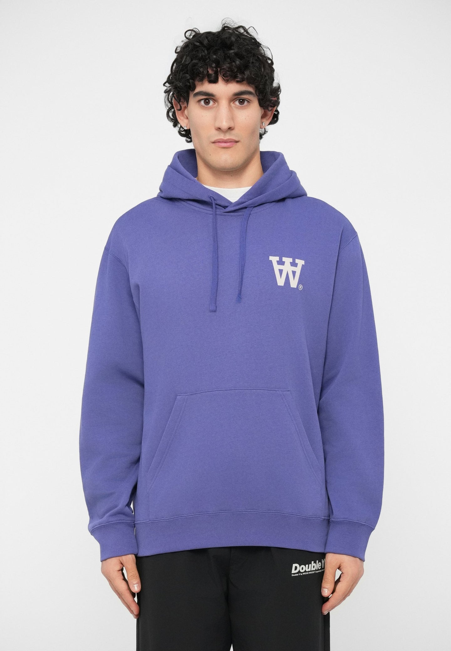 WoodWood Cast AA Chest Print Hoodie Blauw Heren