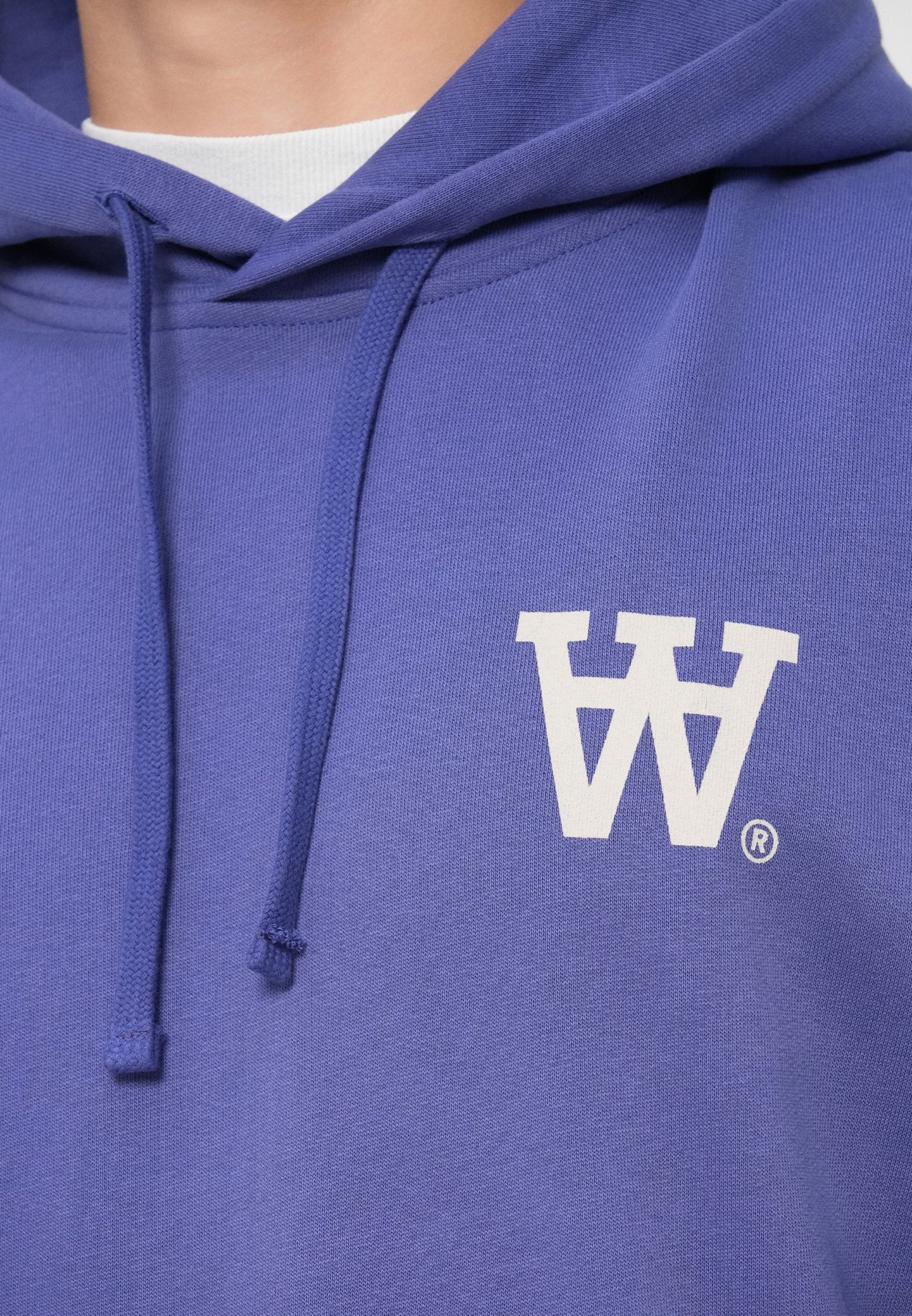 WoodWood Cast AA Chest Print Hoodie Blauw Heren