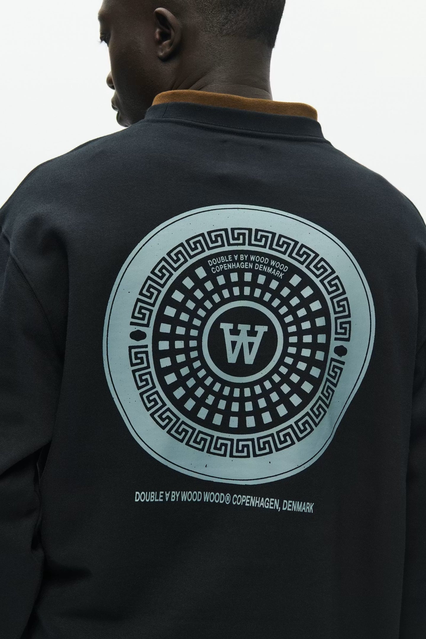 WoodWood James Ghost Crew Neck Donkergrijs Heren