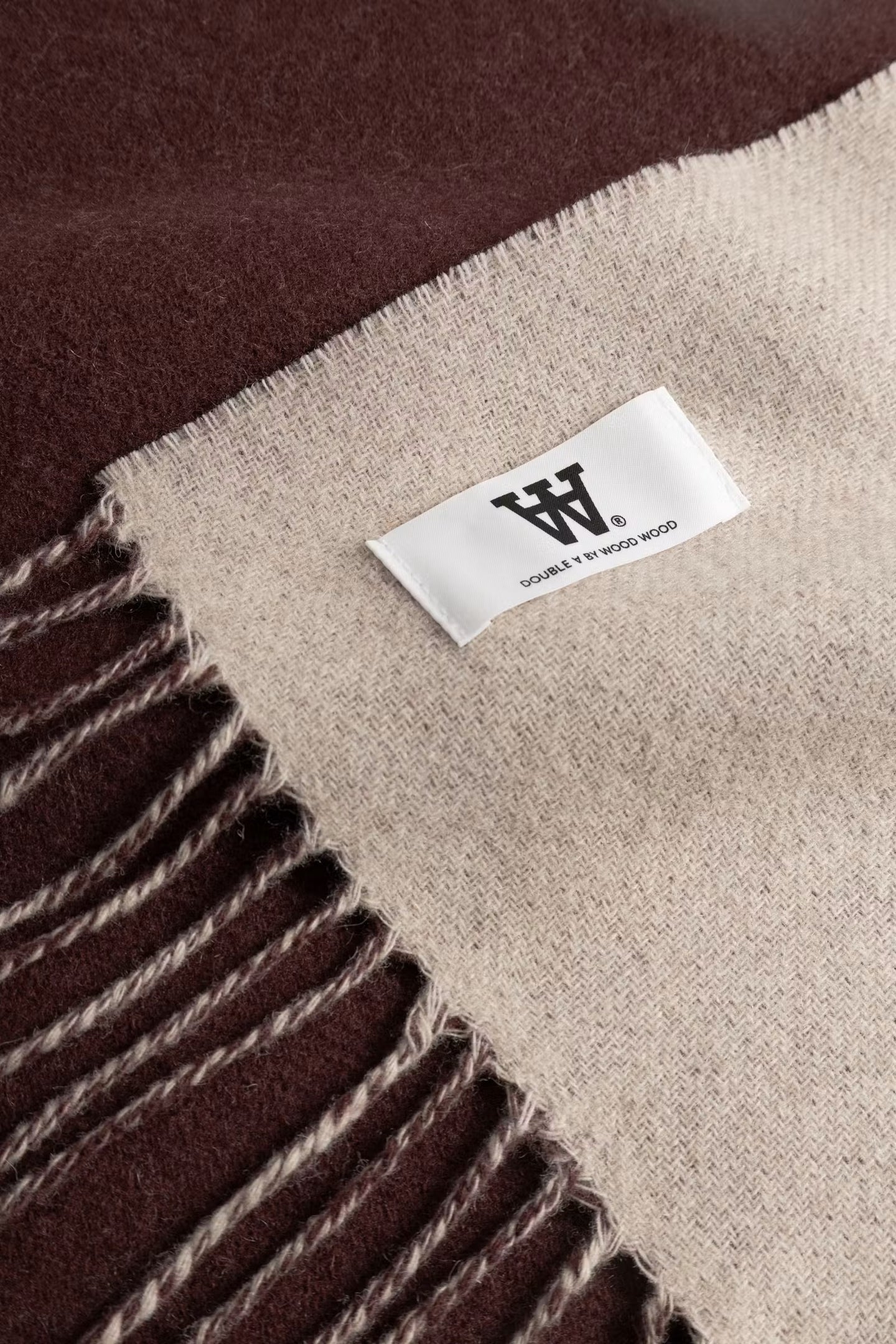 WoodWood Leon Italic Scarf Donkerrood Heren