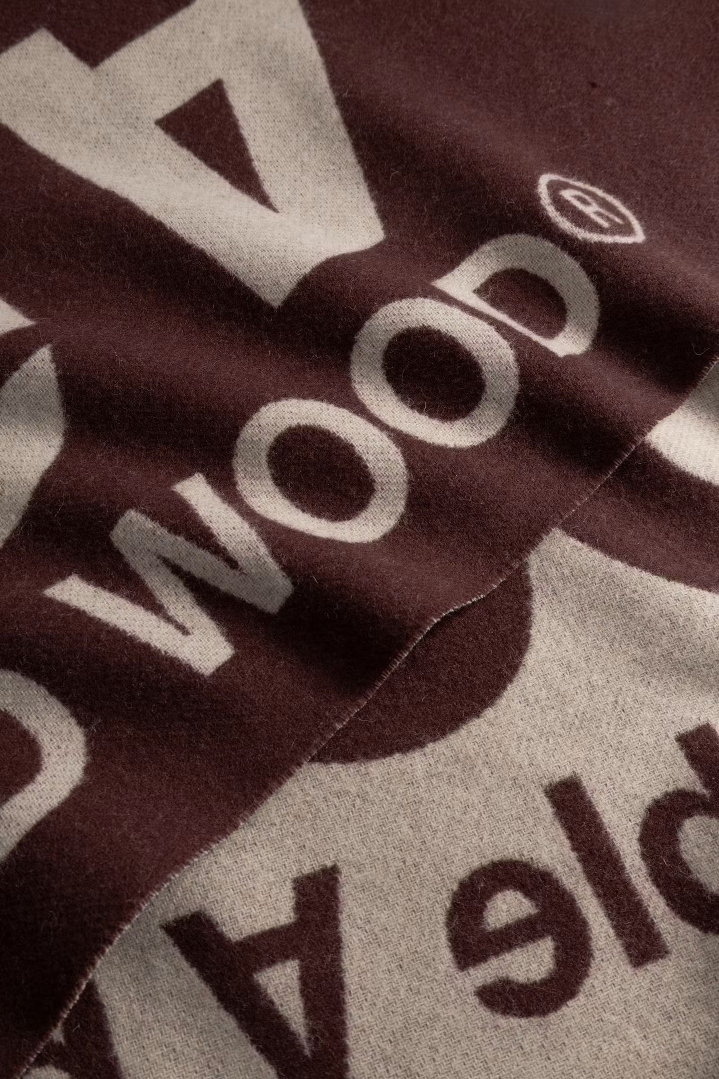 WoodWood Leon Italic Scarf Donkerrood Heren