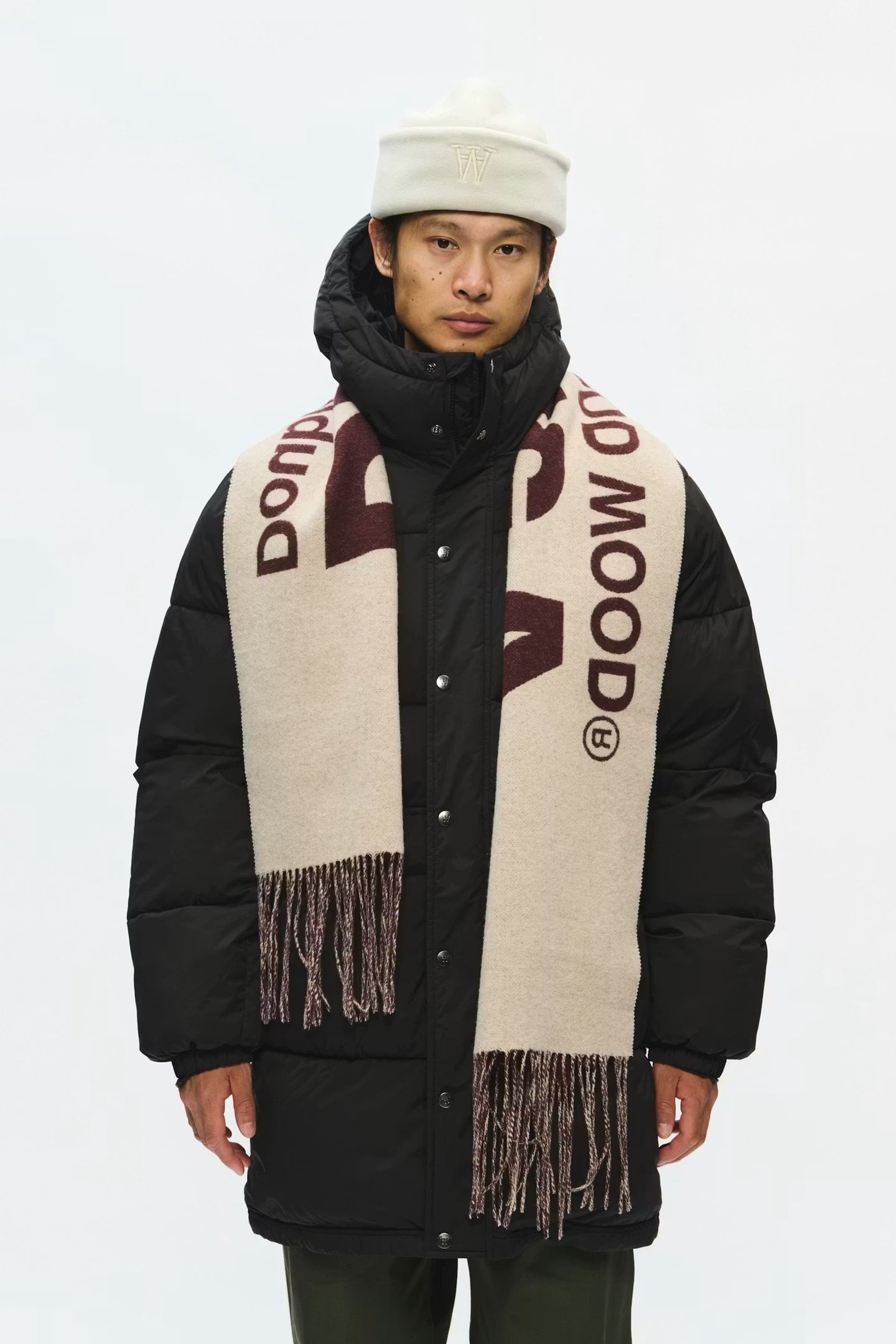 WoodWood Leon Italic Scarf Donkerrood Heren