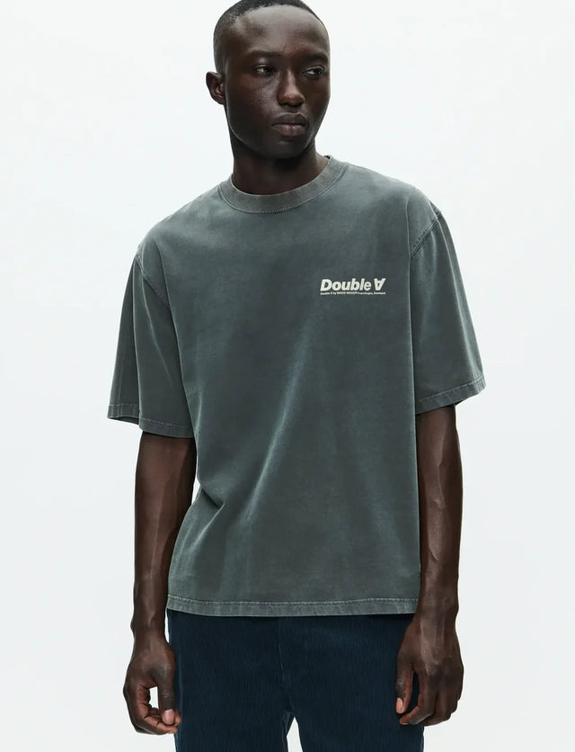 WoodWood Liam Tee Italic Zwart Heren