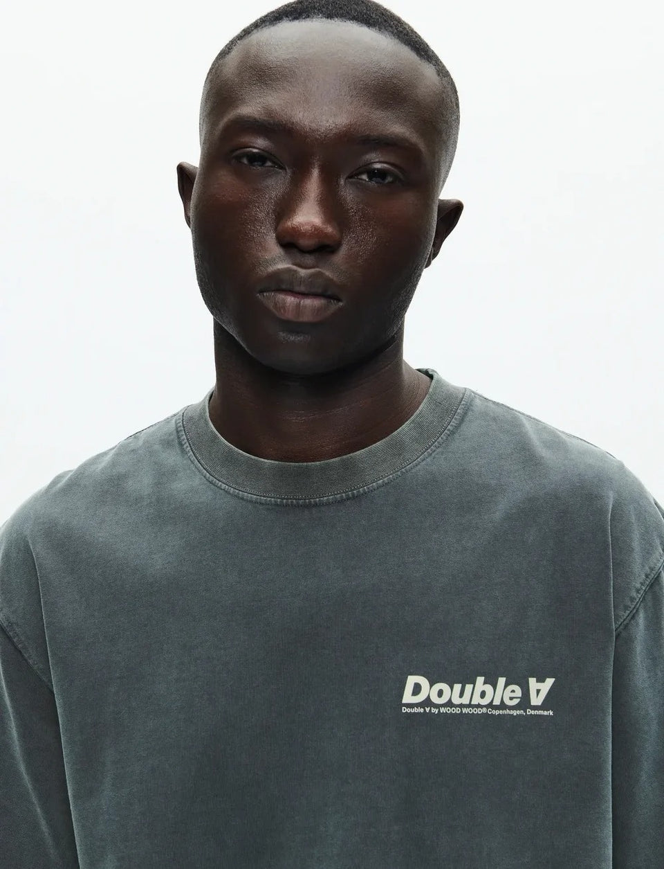 WoodWood Liam Tee Italic Zwart Heren