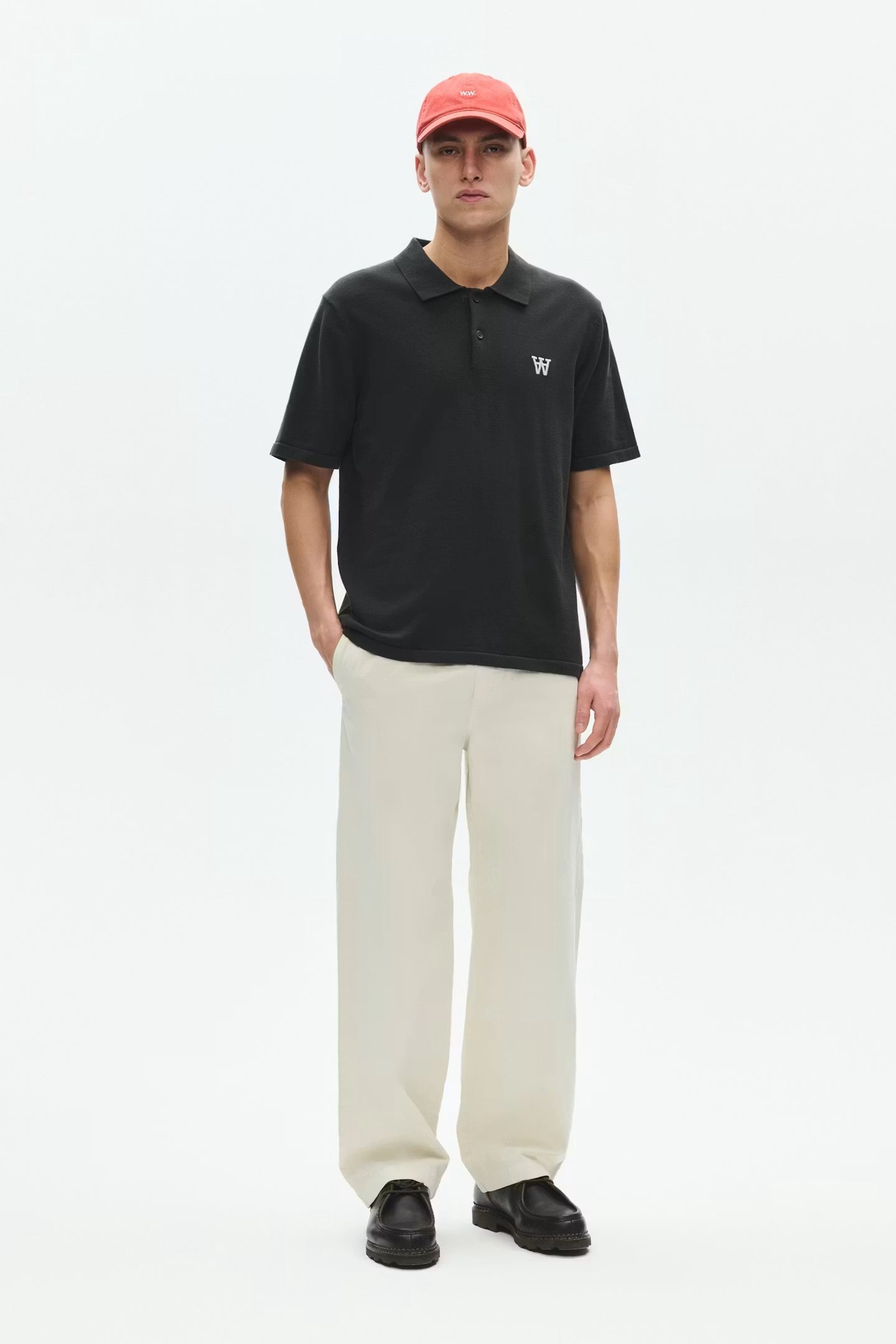 WoodWood Mikkel Polo Zwart Heren