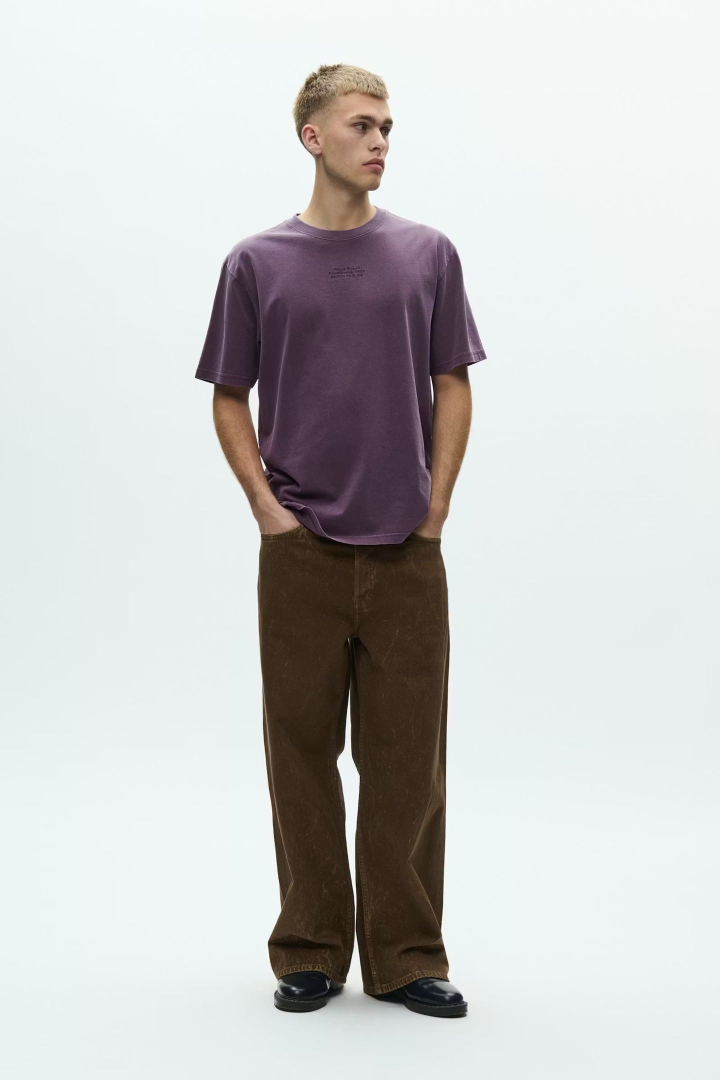 WoodWood Oliver Tee Paars Heren