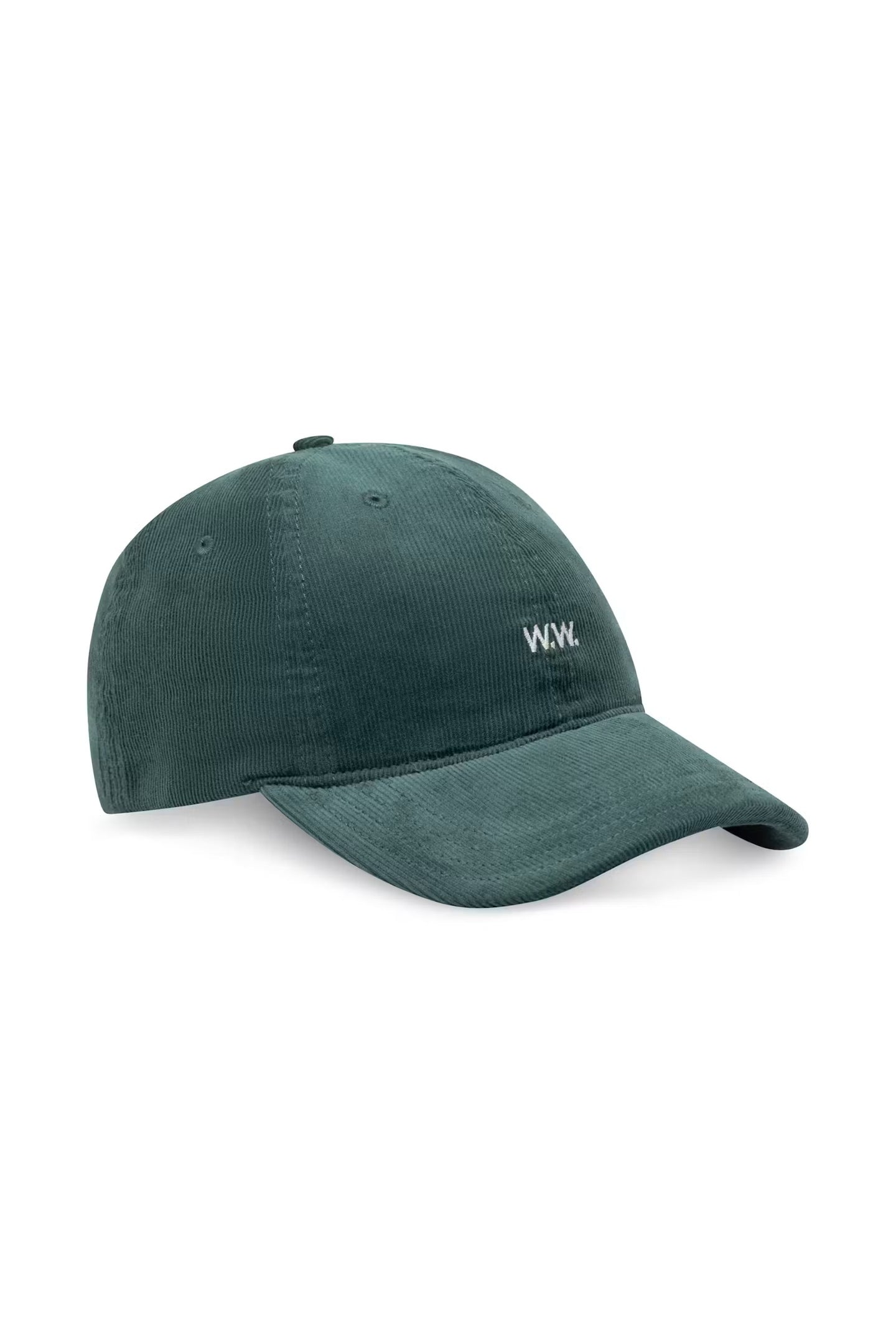 WoodWood W.W. Cord Cap Donkergroen Heren