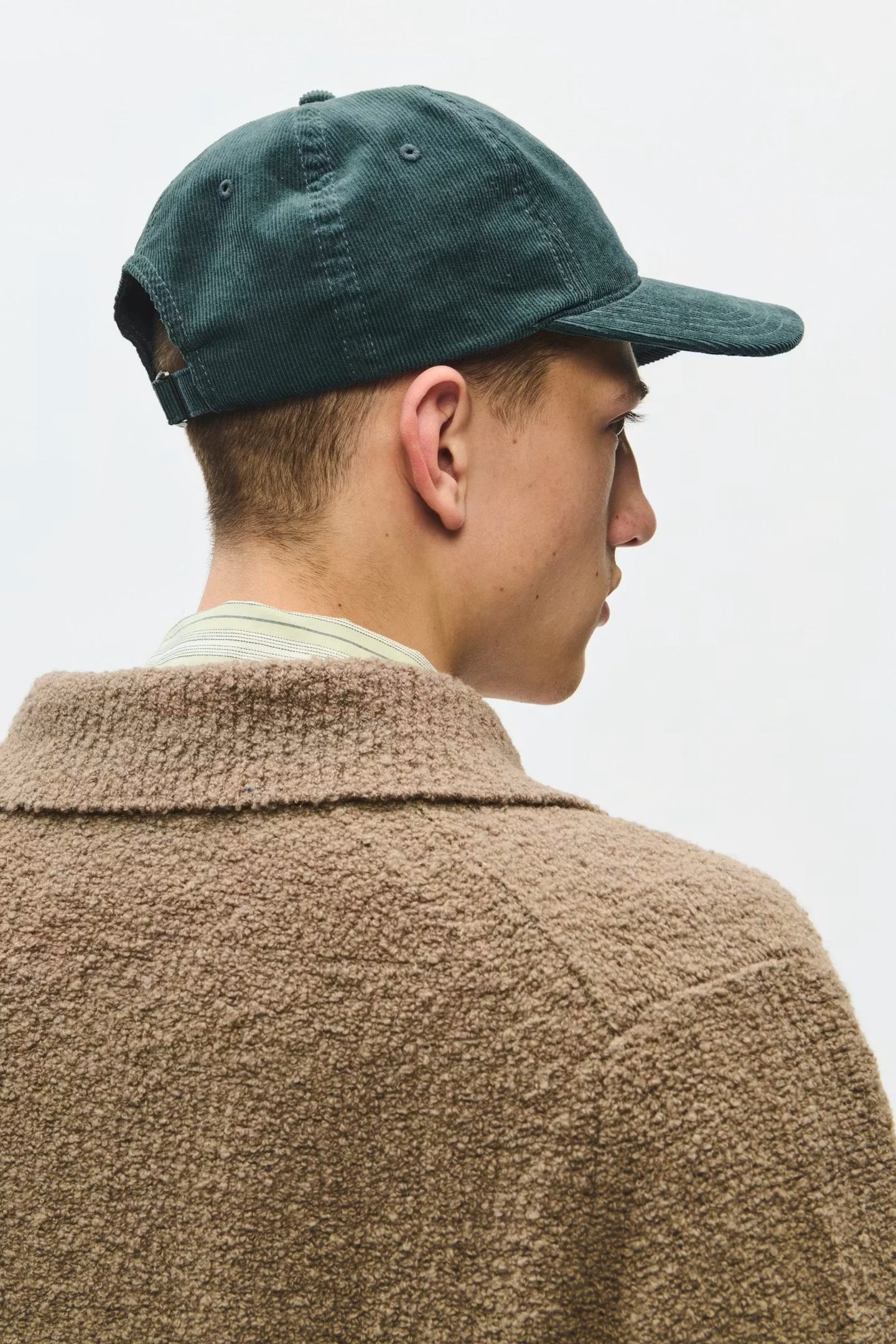 WoodWood W.W. Cord Cap Donkergroen Heren