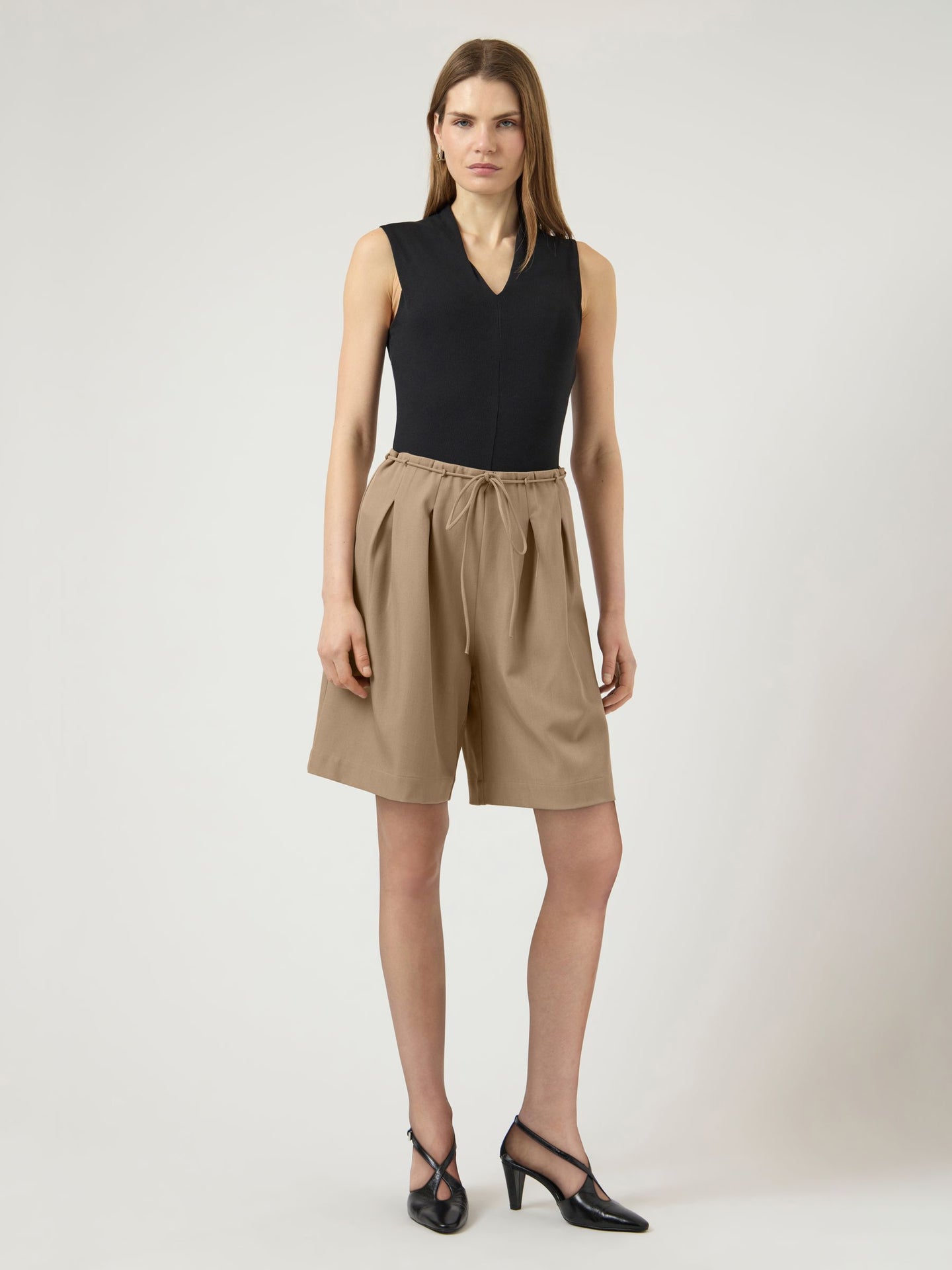YAS Cammi Shorts Lichtbruin Dames