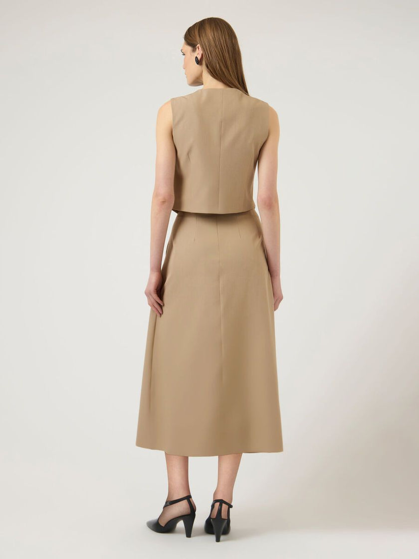 YAS Cammi Vest Lichtbruin Dames