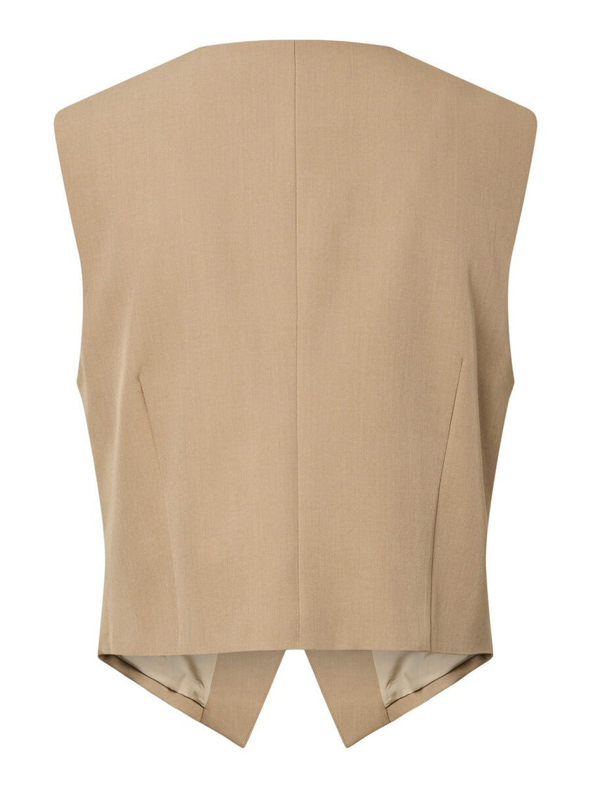 YAS Cammi Vest Lichtbruin Dames